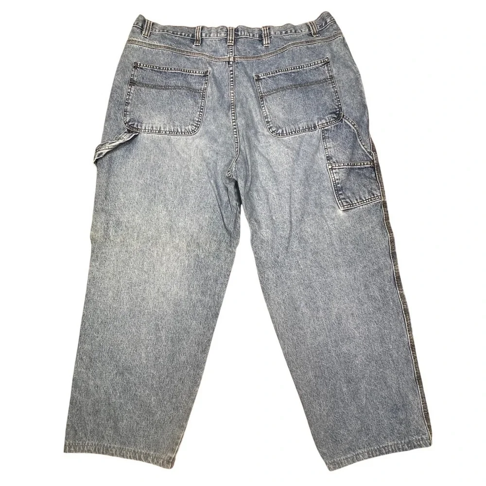 Vintage Arizona Loose Fit Carpenter Jeans Light Wash Denim Men 46x37‎ Y2K